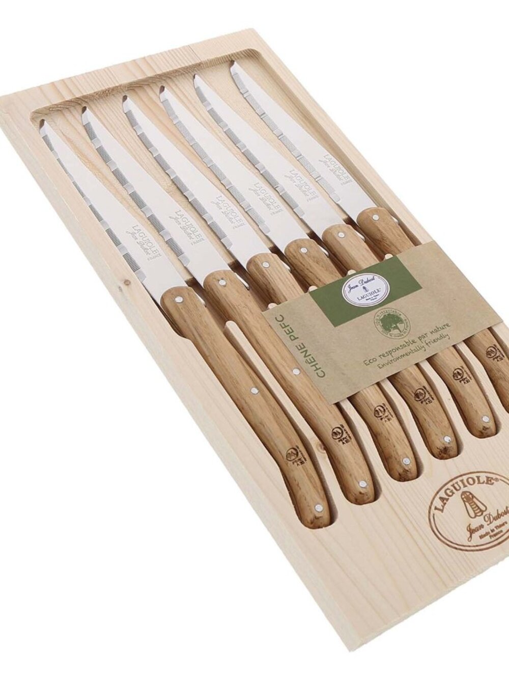 Dubost Laguiole Olivewood Steak Knives with Box